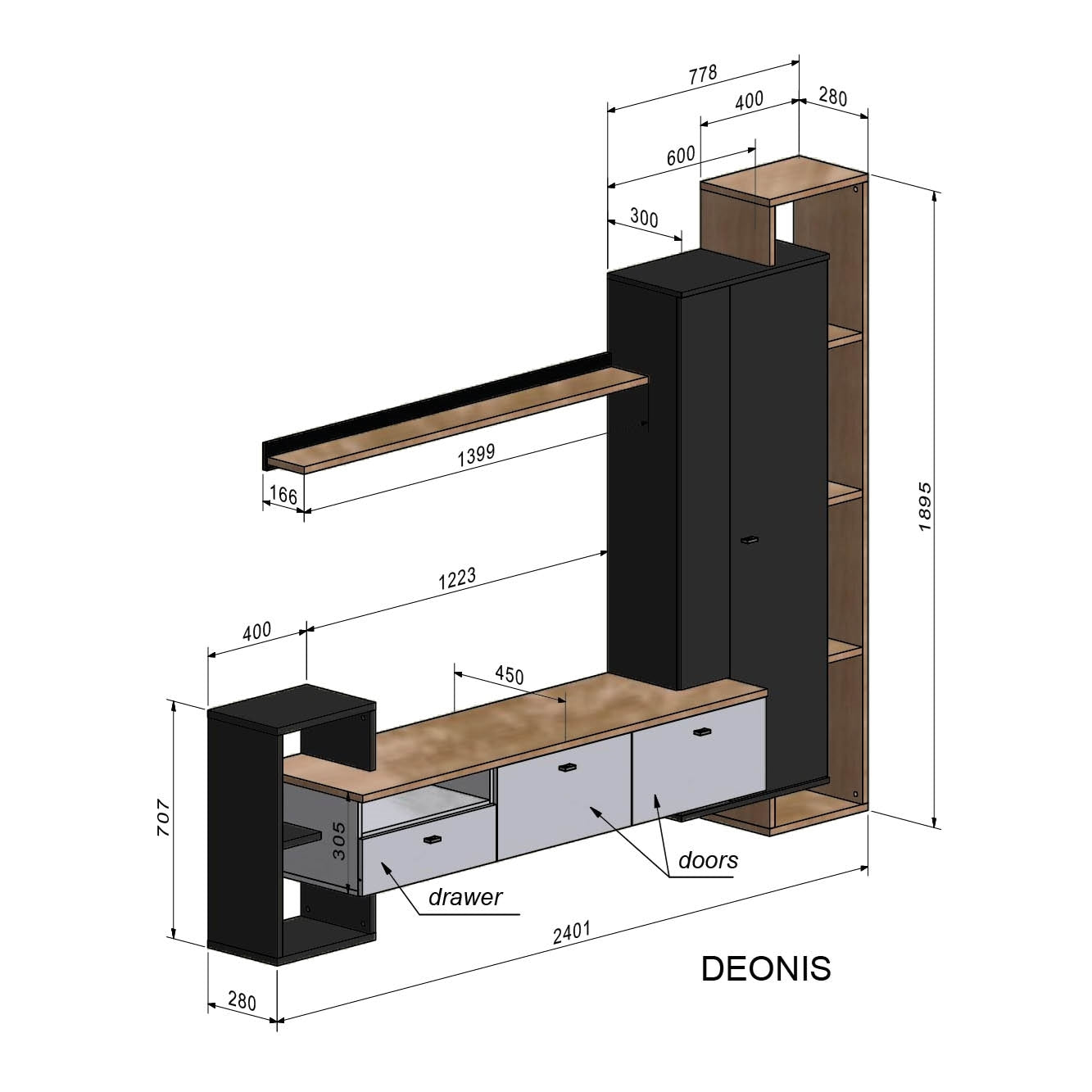 COMPOSICION DEONIS - 240 cm.