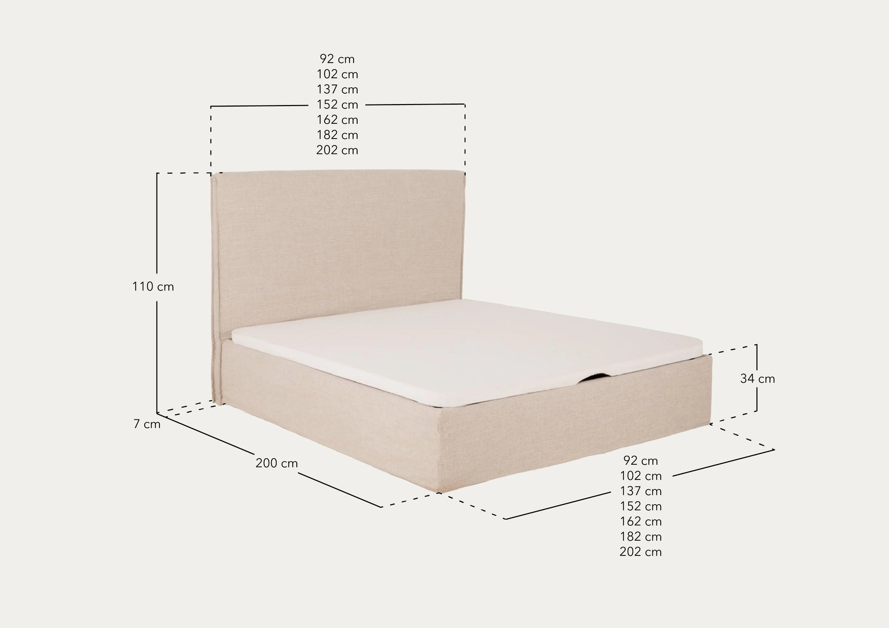 CAMA CANAPÉ MYA DESENFUNDABLE 150X200cm