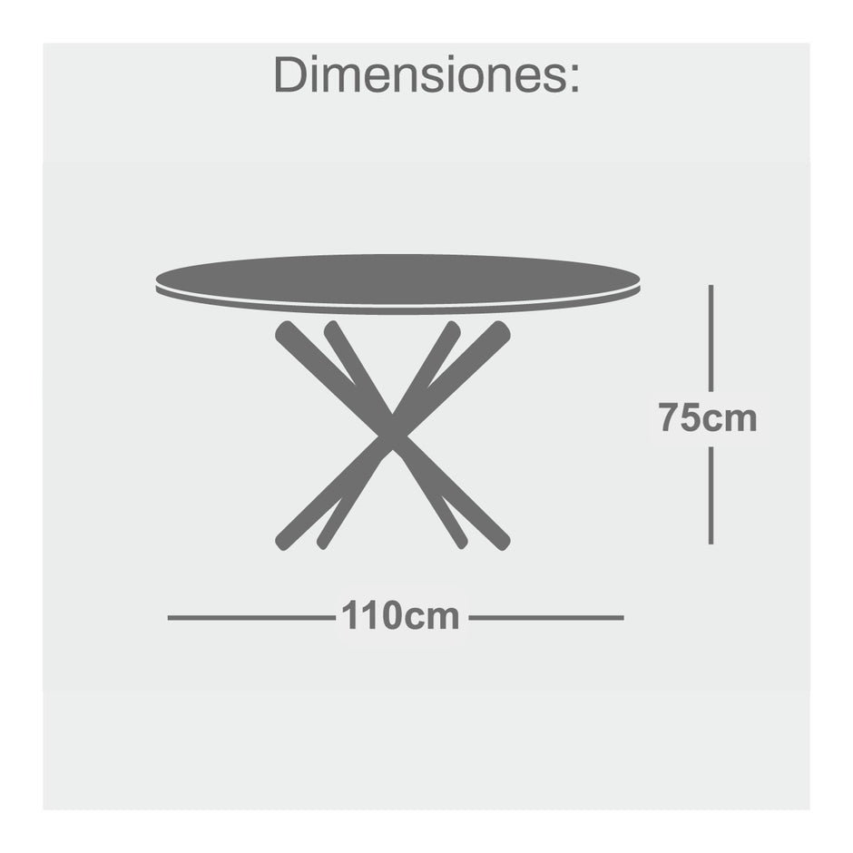 MESA REDONDA 110cm CROMADA