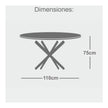 MESA REDONDA 110cm CROMADA