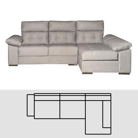 CHAISLONGE REVERSIBLE MÓNACO 245cm