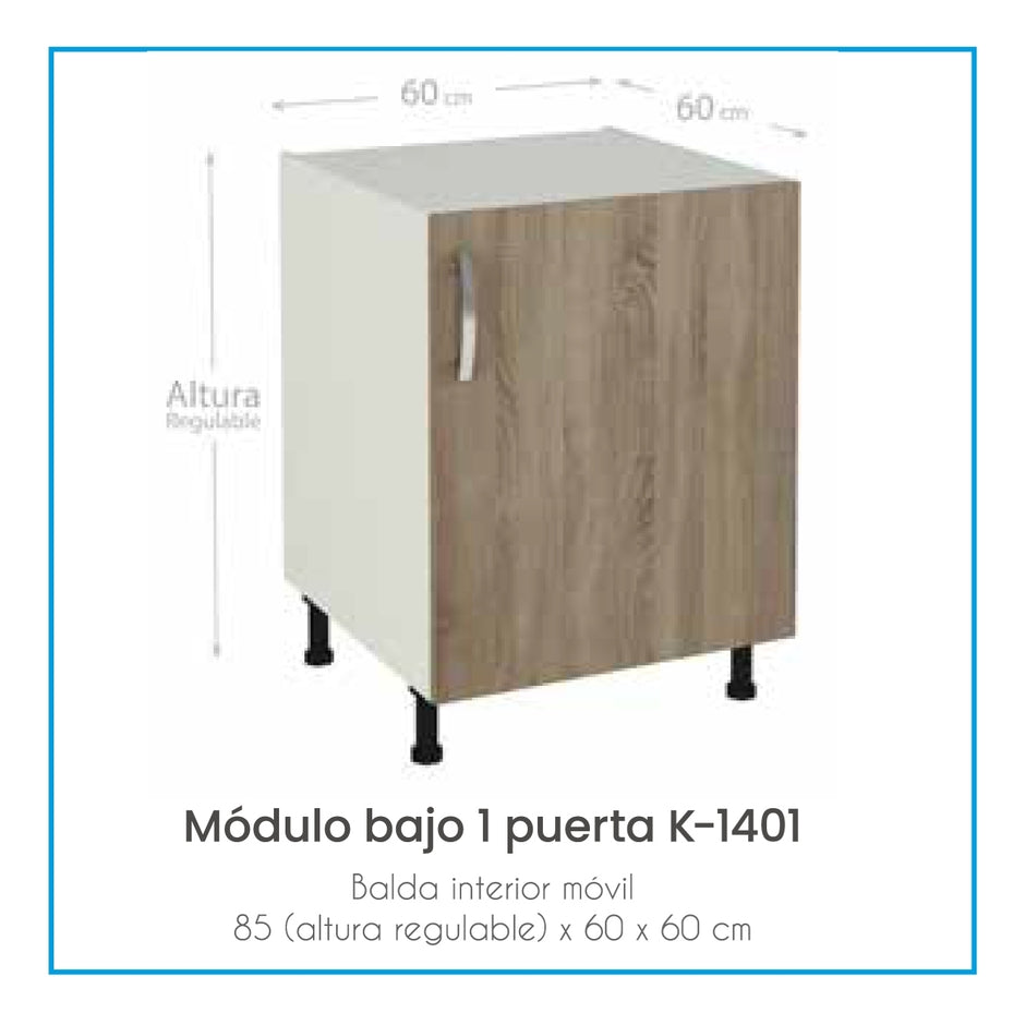 MUEBLE BAJO COCINA 60X58X85cm