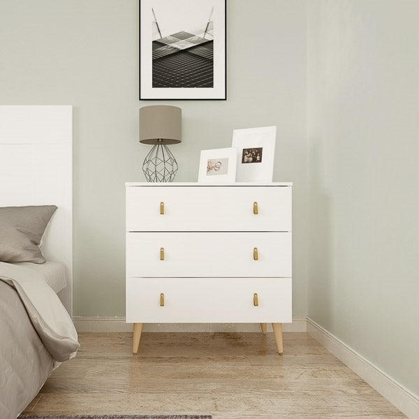 COMODA 3 CAJONES T. PIEL