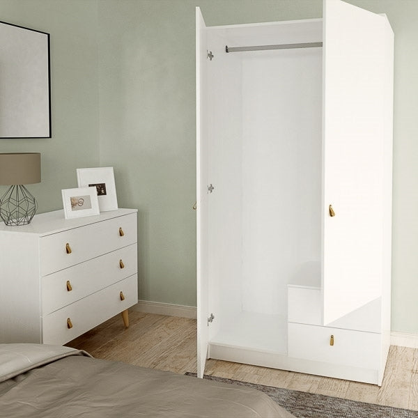 ARMARIO 2 PUERTAS + 2 CAJONES 100,2x51,6x200 cm