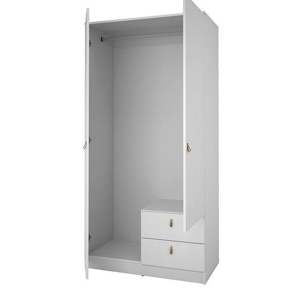ARMARIO 2 PUERTAS + 2 CAJONES 100,2x51,6x200 cm