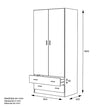 ARMARIO 2 PUERTAS BLANCO 80x52x180cm