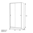 ARMARIO CORREDERA BLANCO 89.6x50x180cm