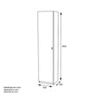 Armario Multiusos 1 Puerta Blanco – 180x40x35,6 cm