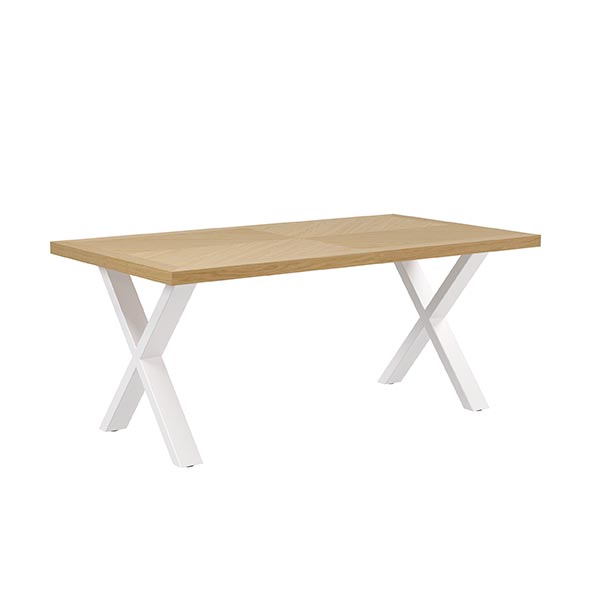 MESA PRISCELLA FIJA BLANCO-ROBLE