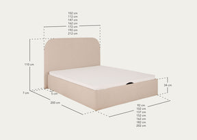 CAMA CANAPÉ LAYA 150X200cm