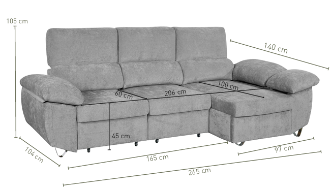 CHAISLONGE ABAD 265cm