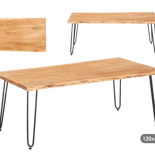 MESA CENTRO MADERA NATURAL ACACIA