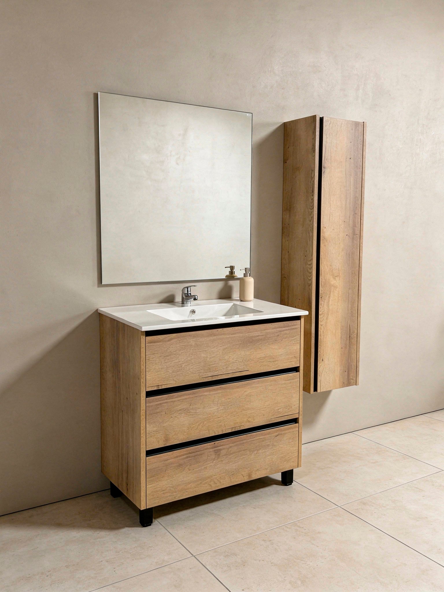 MUEBLE BAÑO 3 CAJONES FAMILY COMPLETO