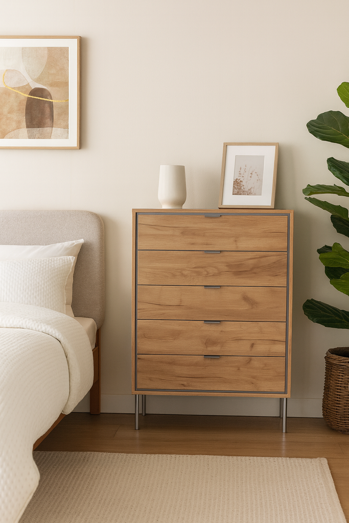 CÓMODA 5 CAJONES SFORZA