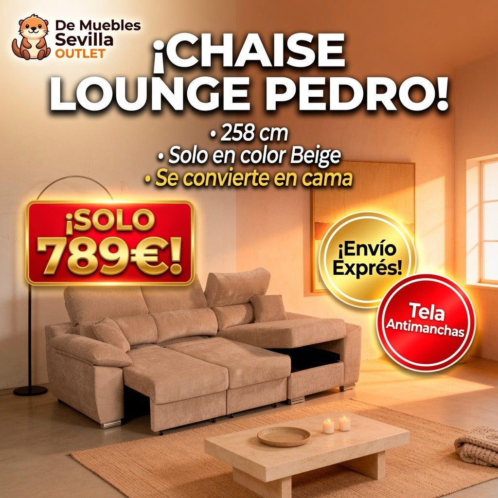 CHAISE LOUNGE PEDRO 258cm