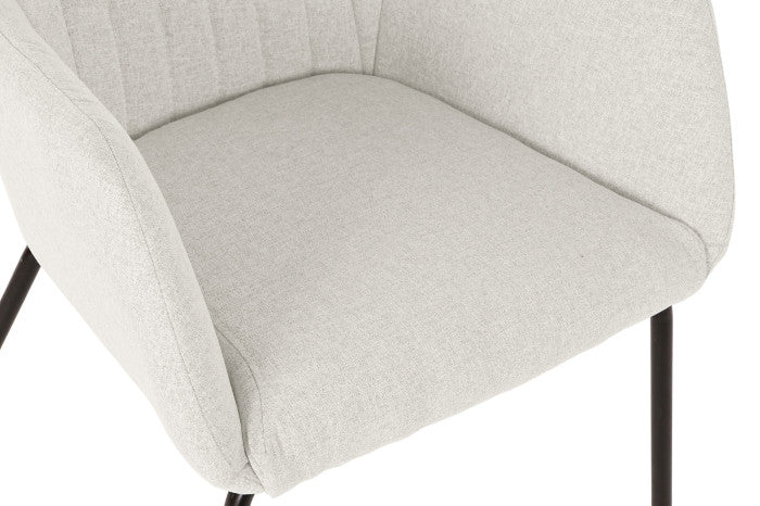 SILLA POLIESTER METAL 59,5X60,5X78 BEIGE (Pack 2 Unidades)