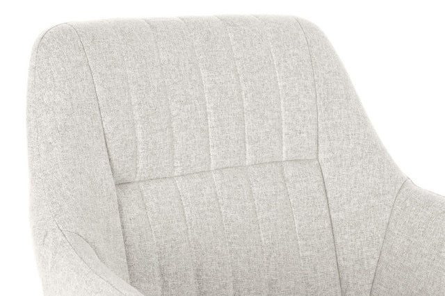 SILLA POLIESTER METAL 59,5X60,5X78 BEIGE (Pack 2 Unidades)