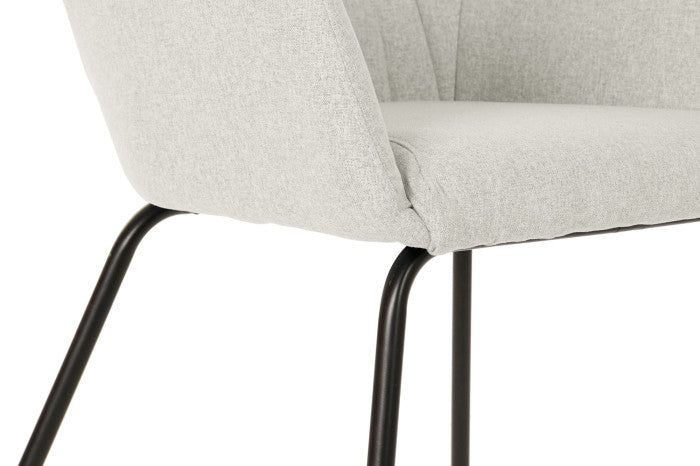 SILLA POLIESTER METAL 59,5X60,5X78 BEIGE (Pack 2 Unidades)