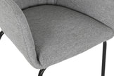 SILLA POLIESTER METAL 59,5X60,5X78 GRIS (Pack 2 unidades)