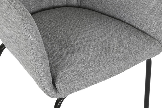 SILLA POLIESTER METAL 59,5X60,5X78 GRIS (Pack 2 unidades)