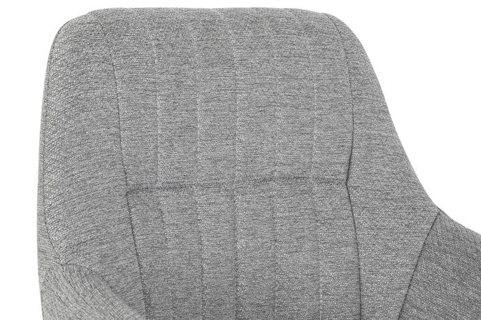 SILLA POLIESTER METAL 59,5X60,5X78 GRIS (Pack 2 unidades)