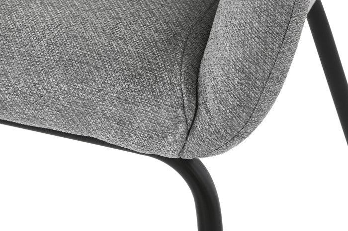 SILLA POLIESTER METAL 59,5X60,5X78 GRIS (Pack 2 unidades)