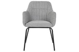 SILLA POLIESTER METAL 59,5X60,5X78 GRIS (Pack 2 unidades)