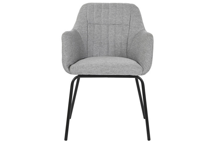 SILLA POLIESTER METAL 59,5X60,5X78 GRIS (Pack 2 unidades)