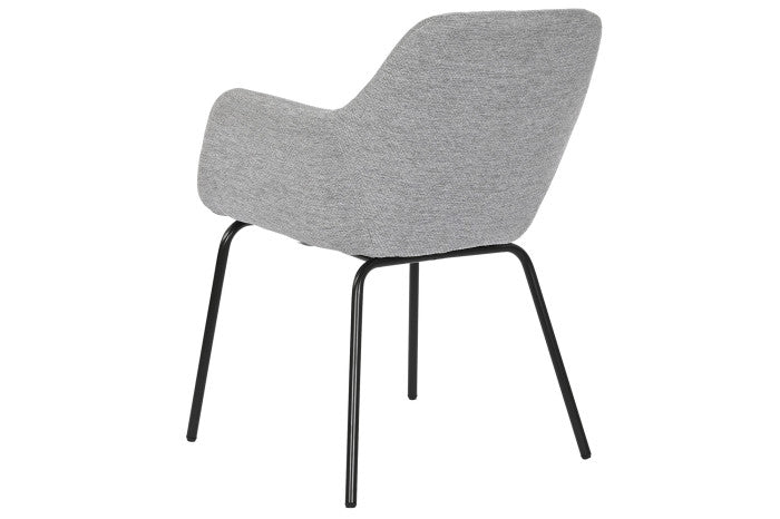 SILLA POLIESTER METAL 59,5X60,5X78 GRIS (Pack 2 unidades)