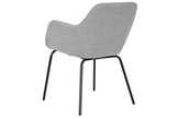 SILLA POLIESTER METAL 59,5X60,5X78 GRIS (Pack 2 unidades)