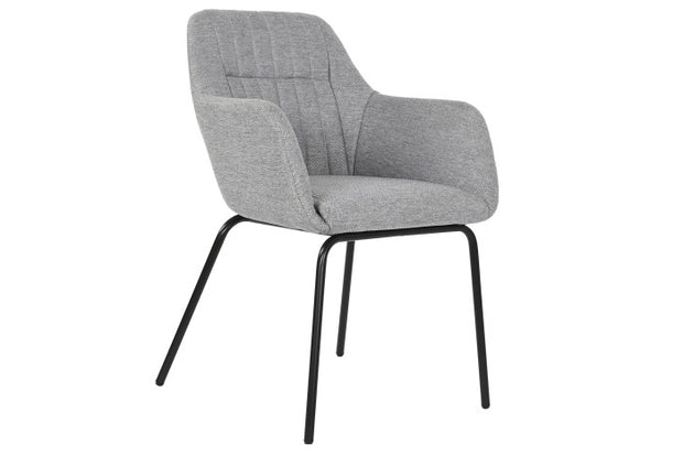 SILLA POLIESTER METAL 59,5X60,5X78 GRIS (Pack 2 unidades)