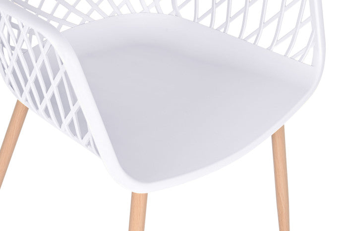 SILLA PP METAL 54X58X85 BLANCO (Pack 4 Unidades)