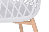 SILLA PP METAL 54X58X85 BLANCO (Pack 4 Unidades)