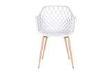 SILLA PP METAL 54X58X85 BLANCO (Pack 4 Unidades)