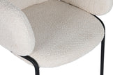 SILLA POLIESTER METAL 60X62X84 BOUCLE CREMA (Pack 2 Unidades)