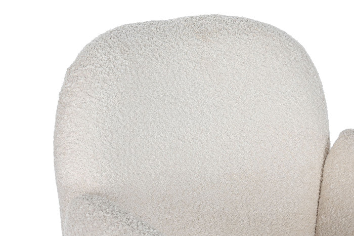 SILLA POLIESTER METAL 60X62X84 BOUCLE CREMA (Pack 2 Unidades)