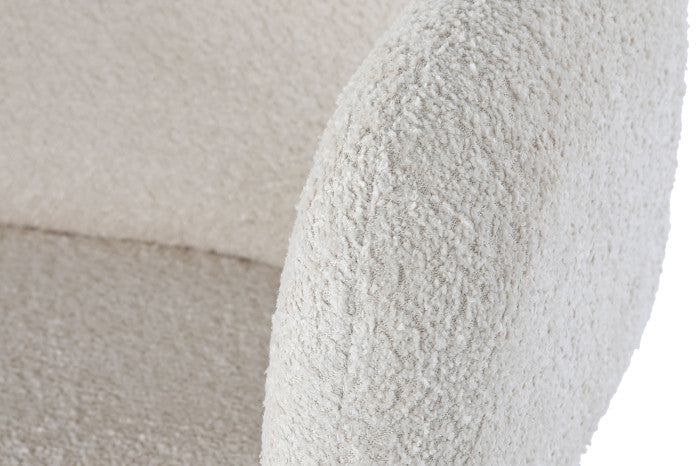 SILLA POLIESTER METAL 60X62X84 BOUCLE CREMA (Pack 2 Unidades)