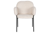 SILLA POLIESTER METAL 60X62X84 BOUCLE CREMA (Pack 2 Unidades)