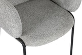 SILLA POLIESTER METAL 60X62X84 BOUCLE GRIS (Pack 2 Unidades)
