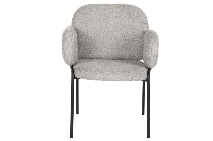 SILLA POLIESTER METAL 60X62X84 BOUCLE GRIS (Pack 2 Unidades)