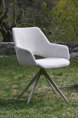 SILLA POLIESTER METAL 61X60X82 BUCLE BEIGE