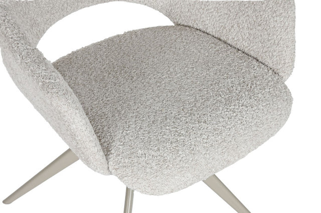 SILLA POLIESTER METAL 61X60X82 BUCLE BEIGE