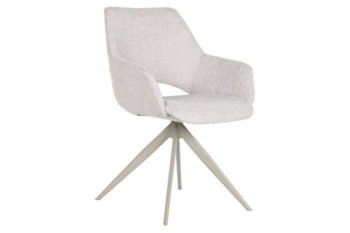 SILLA POLIESTER METAL 61X60X82 BUCLE BEIGE