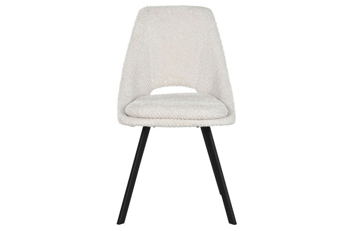 SILLA POLIESTER METAL BLANCO (Pack 2 sillas)