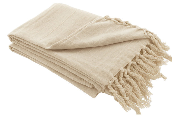 PACK MANTA ALGODÓN 240X260 BEIGE