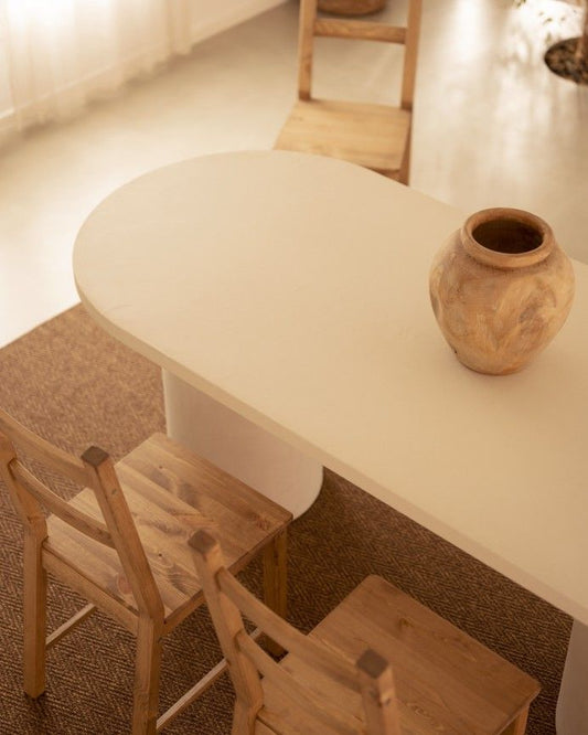 MESA KENZZY MESA DE JANTAR OVAL KENZZY OFF WHITE 
