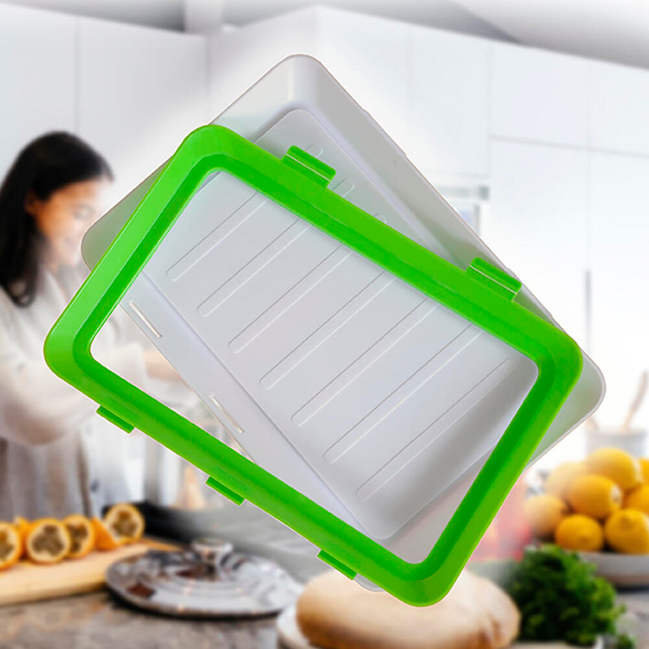Pack 6 Bandejas De envasado Semi Vacío Apilable Conservación De Alimentos